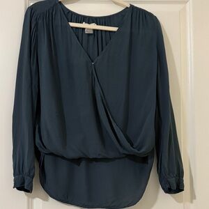 Velvet by Graham & Spencer blouse XS teal blue
